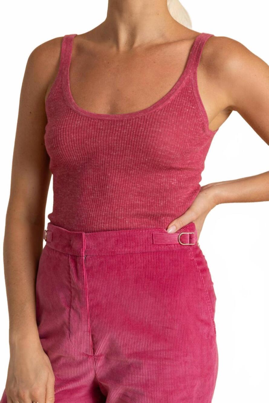 NEW GABRIELA HEARST cinxia tank top in fuchsia